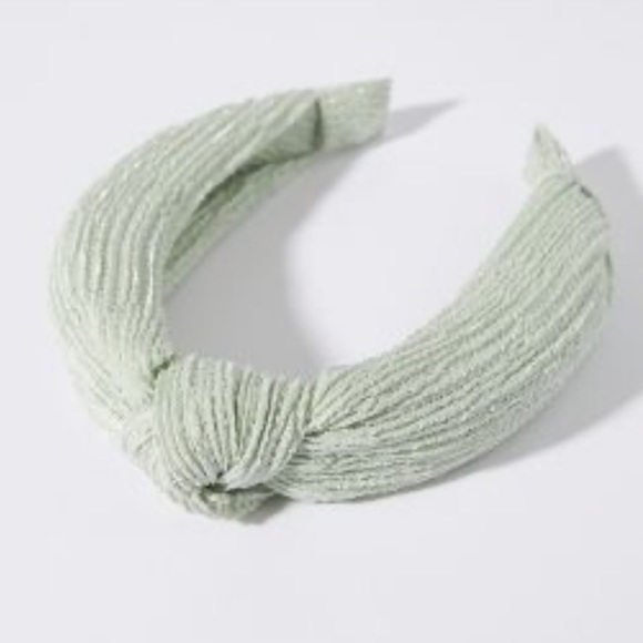 NWT! Anthropologie SUSIE KNOTTED HEADBAND Mint Light Pastel Green - Picture 1 of 5